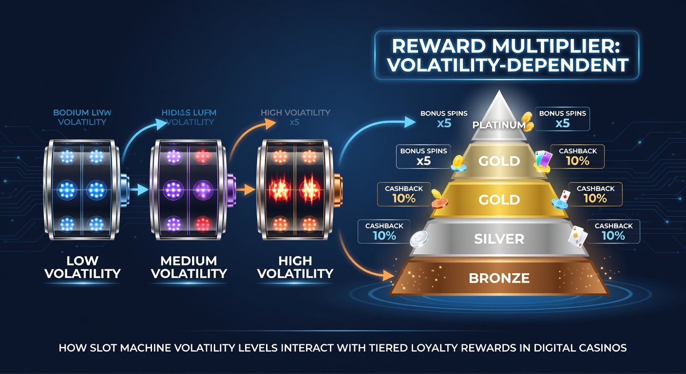 Analytics dashboard illustrating tier progression curves across low, medium, and high volatility slot categories