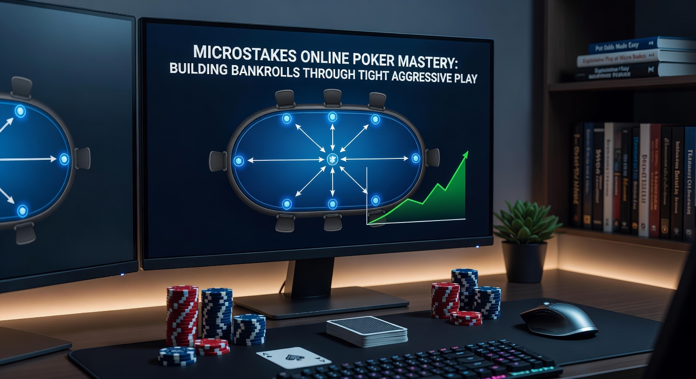 Online poker player analyzing hand histories on multiple screens during a microstakes session